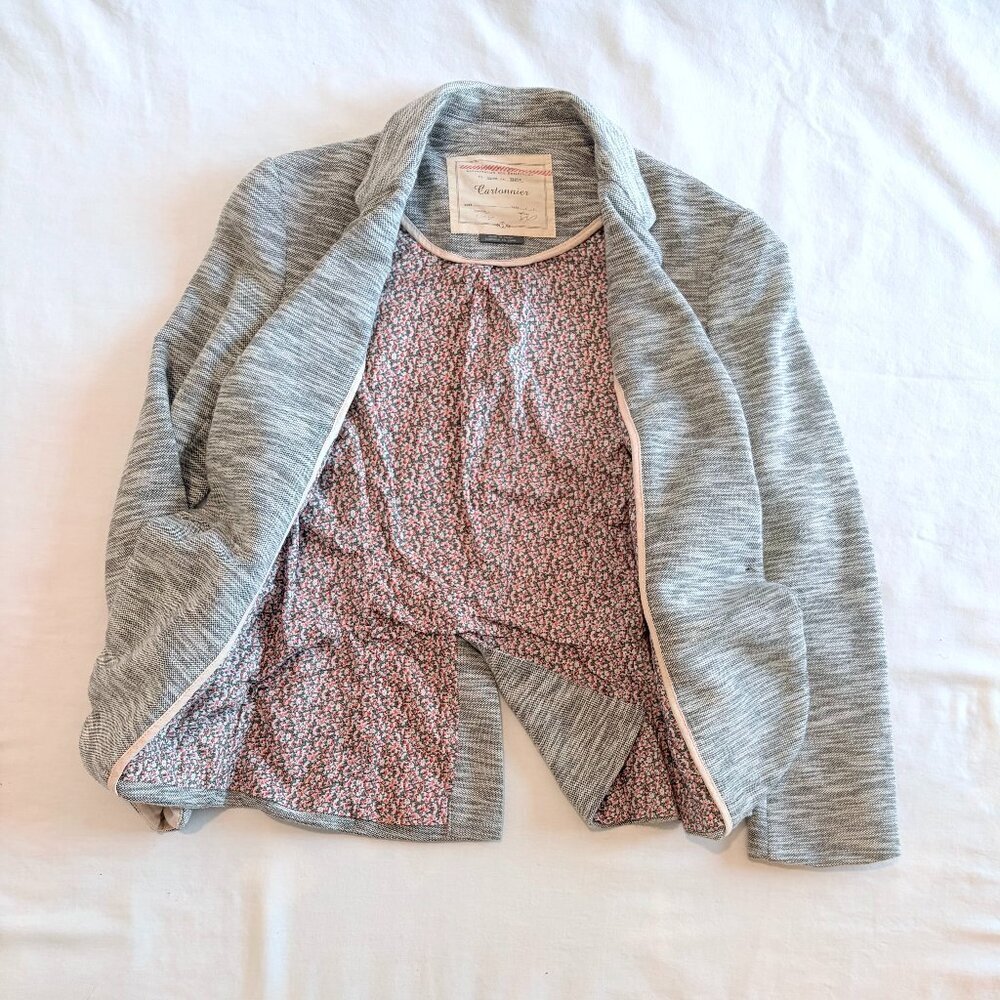 Anthropologie grey blazer Small polyester & cotton - Picture 4 of 10